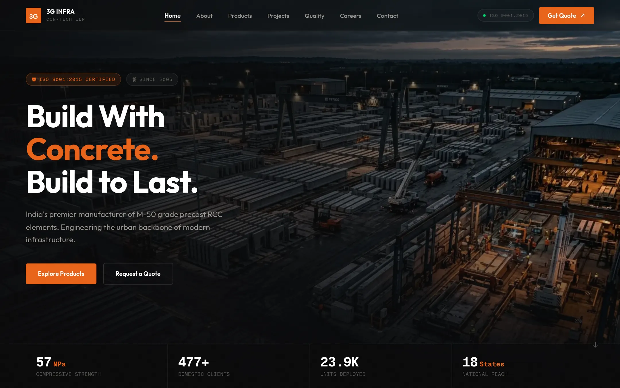 3G Infra Con-Tech LLP interface preview